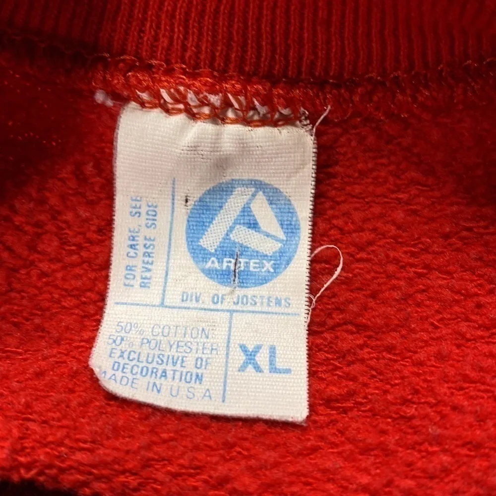 Vintage Artex University Northern Illinois Red Crewneck Sweatshirt Raglan Sleeve